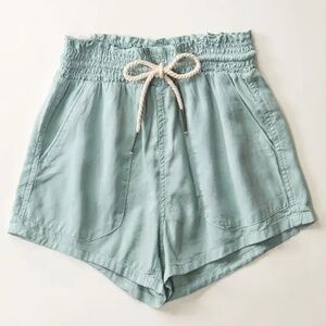 Mint Linen Shorts